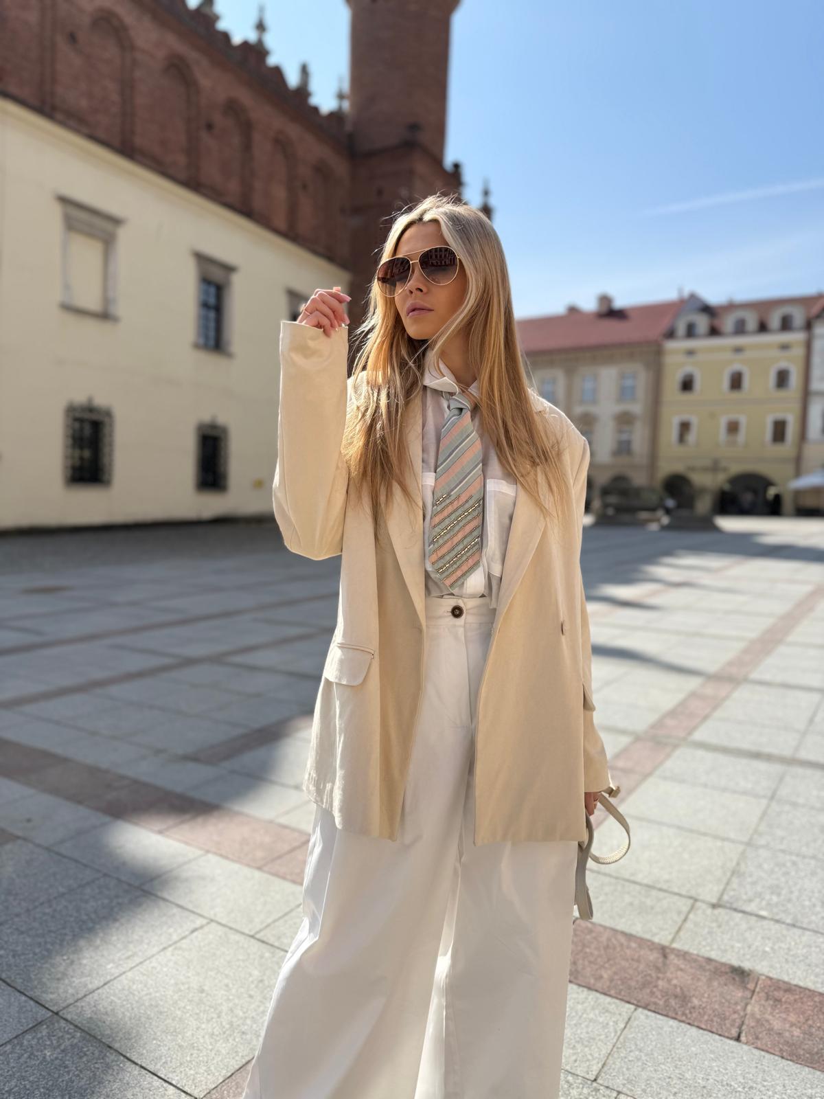 Marynarka oversize eco zamsz
